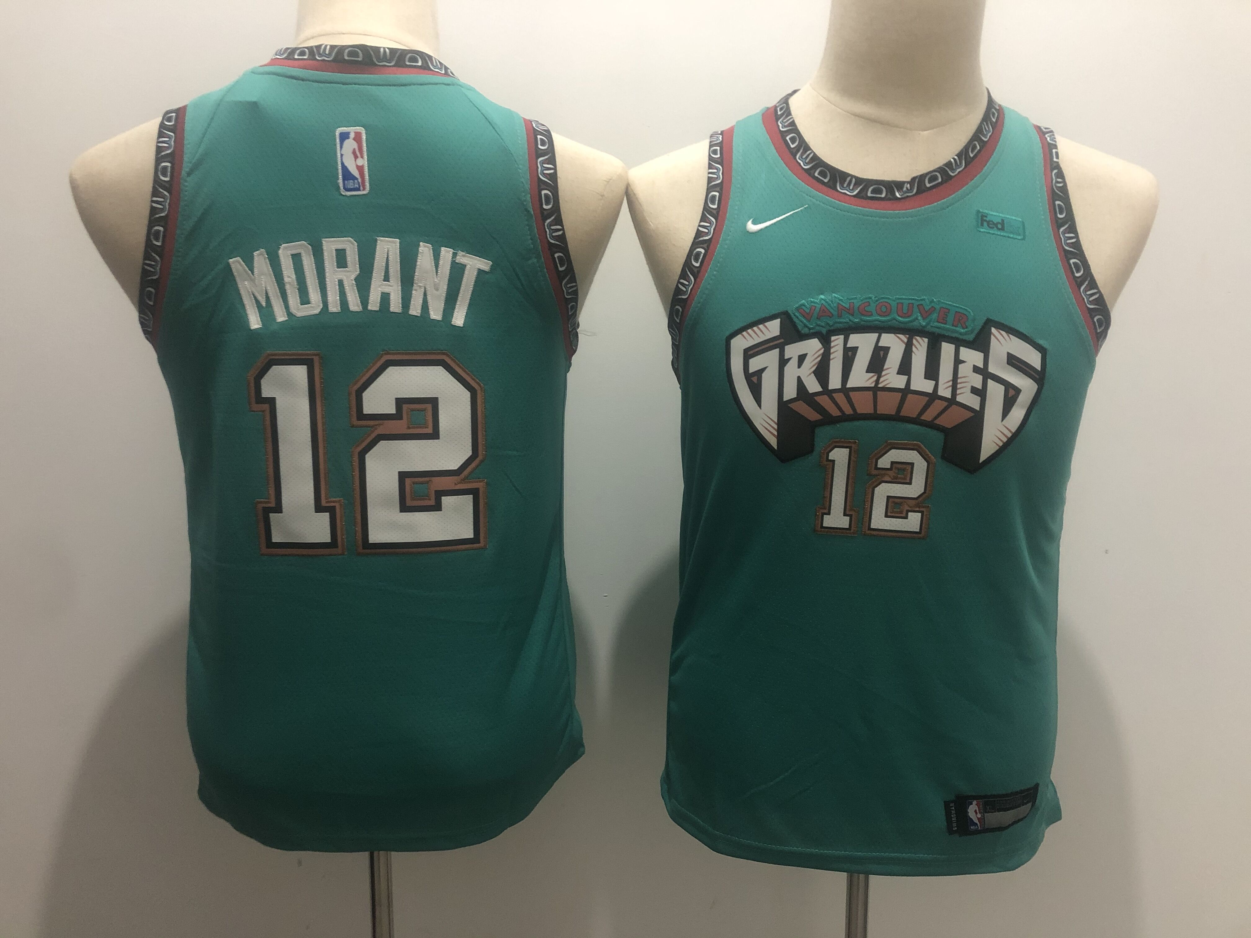Youth Memphis Grizzlies 12 Morant green Nike NBA Jerseys